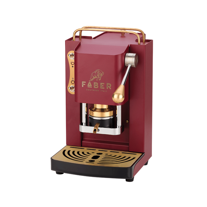 FABER MACCHINA DA CAFFE' A CIALDE PRO MINI DELUXE CHERRY RED