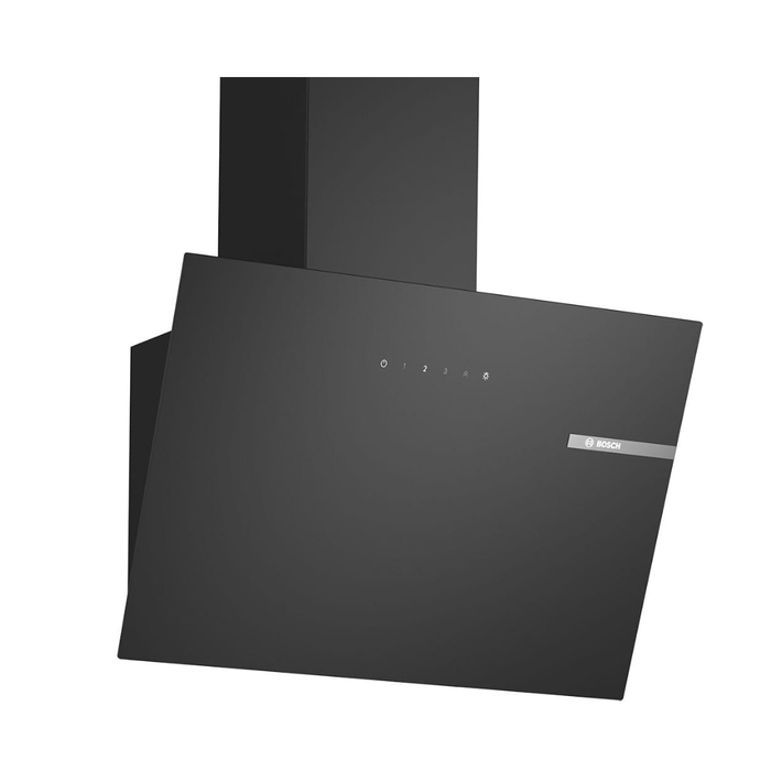 BOSCH CAPPA DESIGN IN VETRO A MURO 60CM 220W LUCE LED NERO DWK65DK60