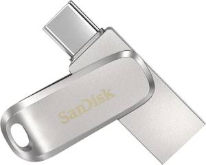 SanDisk Pendrive 256GB USB-C+USB-A 3.2 Ultra Dual Drive Luxe Silver