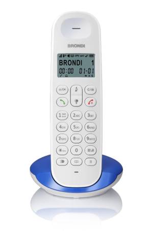 Telefono Cordless Brondi Lotus Bianco/Blu
