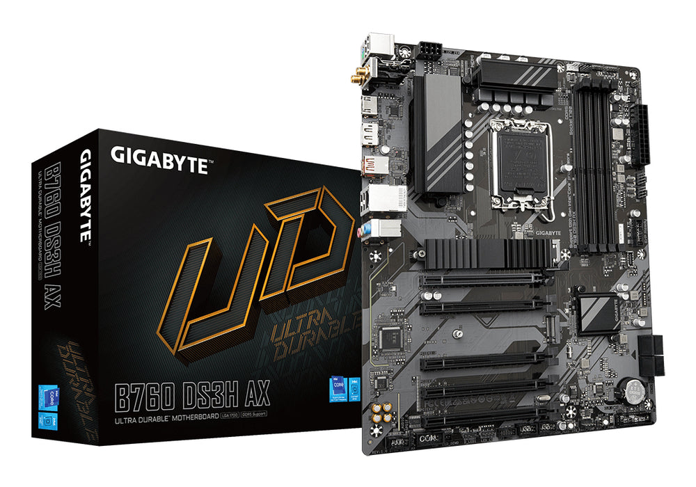 GIGABYTE MB 1700 12/13/14°GEN. B760 DS3H AX 4xDDR5 4xSATA WIFI HDMI/DP