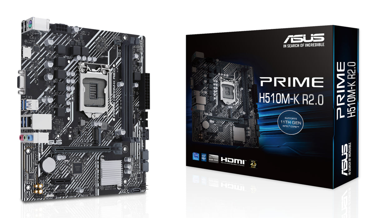 ASUS MB 1200 10/11°GEN. H510M-KR2.0 2xDDR4 4xSATA M.2 USB3.2 VGA/HDMI