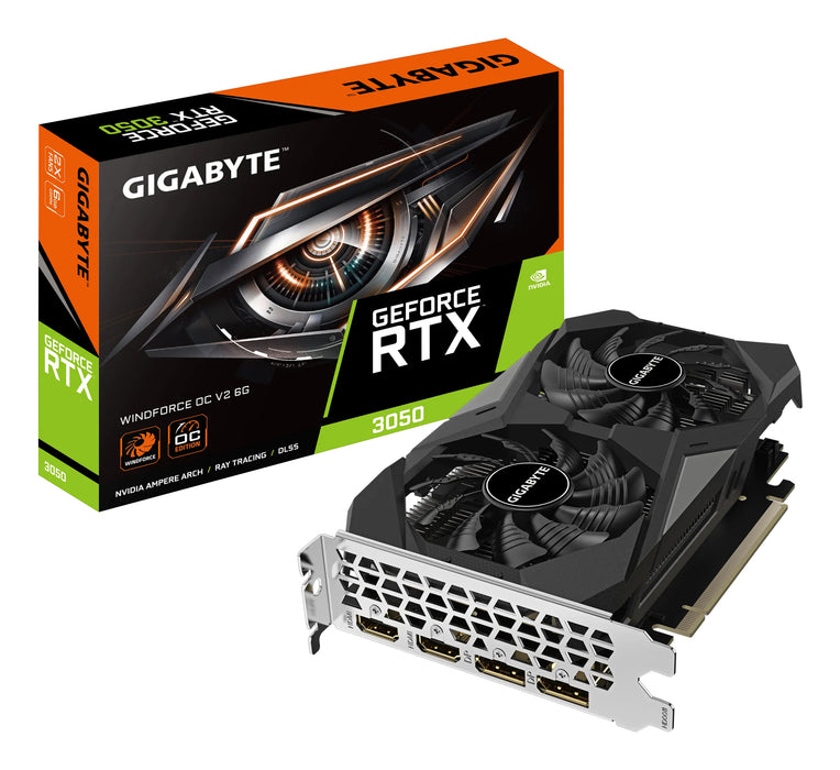 GIGABYTE VGA RTX3050 WINDFORCE 6GB HDMI/DP GDDR6 GV-N3050WF2OCV2-6GD